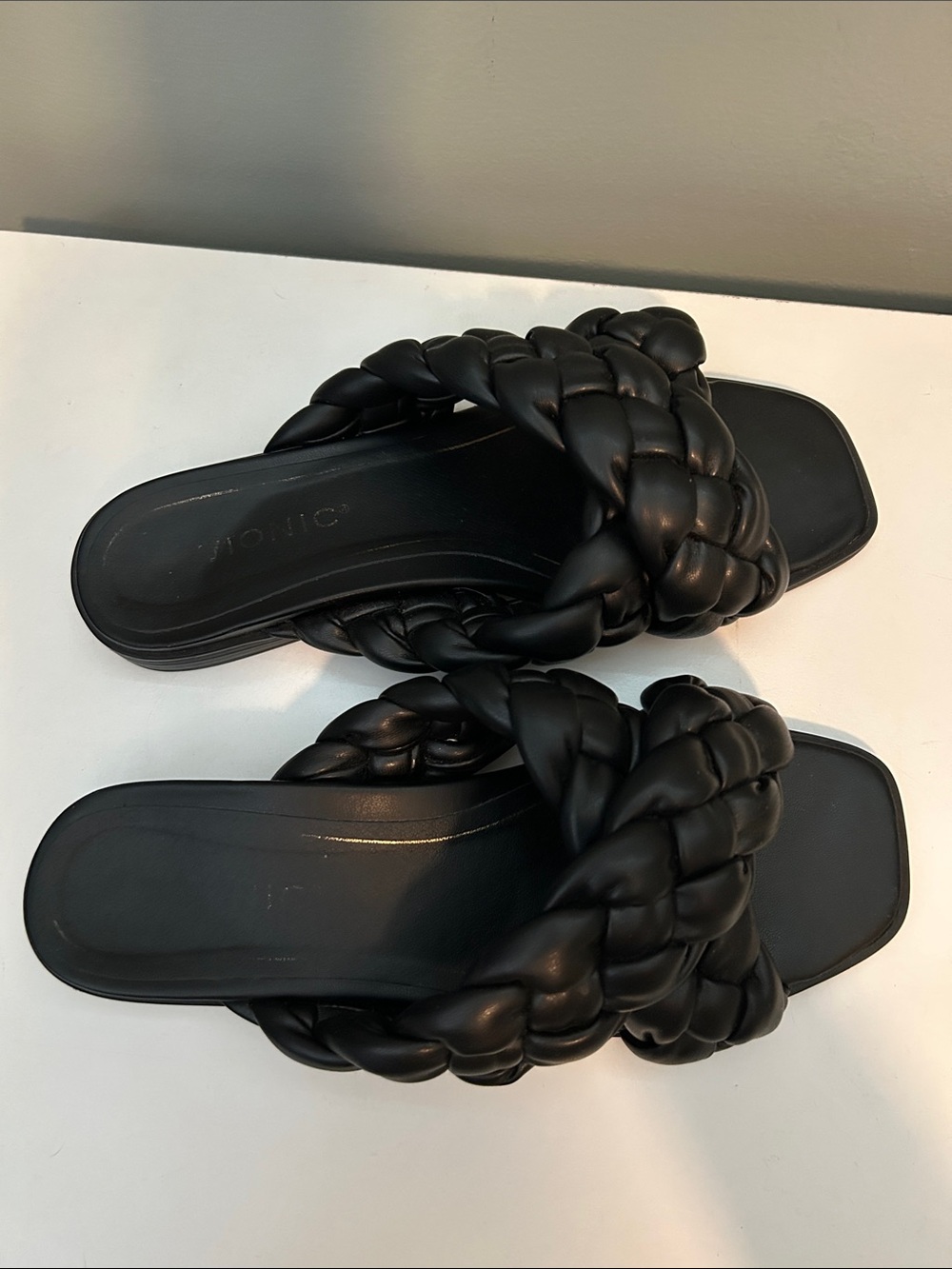Vionic Kalia Braided Slide Sandals - Black